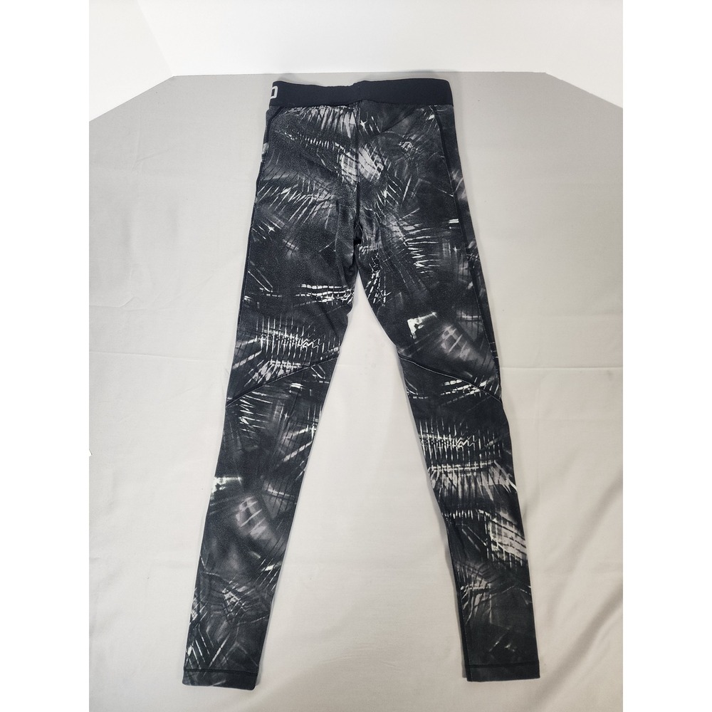 Nike Pro Dri-FIT Leggings Womens XS Black White Abstract Print Athletic Tights - Picture 3 of 11